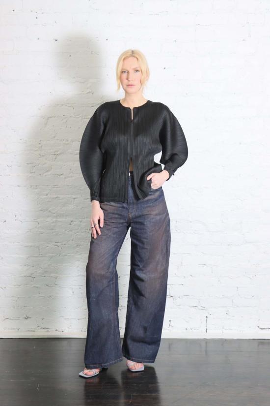  마르지엘라 데님 팬츠 메종  와이드 레그 디스트레스드 진 - MAISON MARGIELA