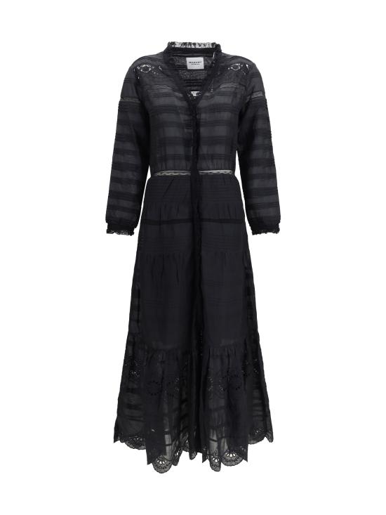 26SS 이자벨마랑에뚜왈 롱 원피스 RO0723FBD1J05E 01BK BLACK