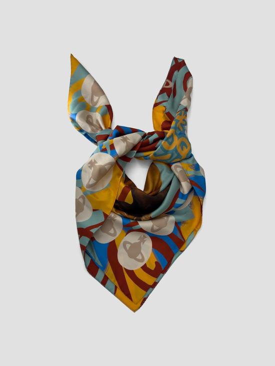 26SS 비비안웨스트우드 머플러/스카프 81030034W01FW L403 AQUA - VIVIENNE WESTWOOD