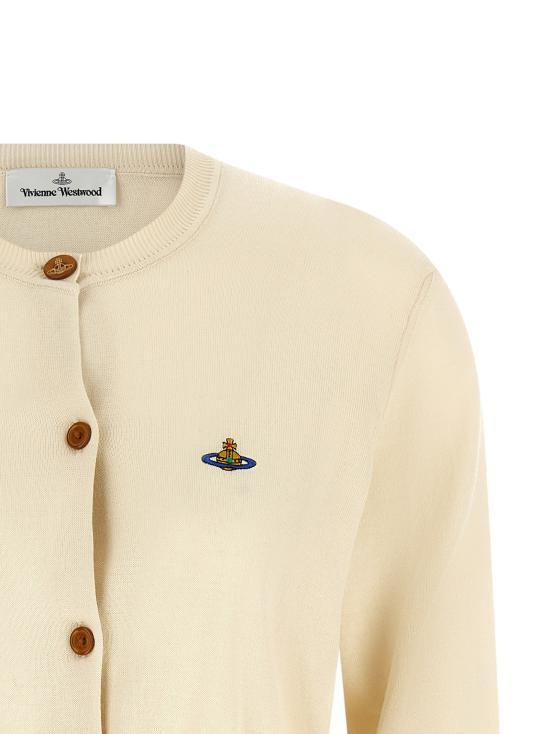 26SS 비비안웨스트우드 베아 크롭드 가디건 1803002UY003FA408 White - VIVIENNE WESTWOOD