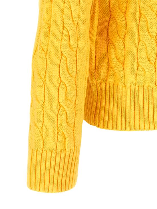 26SS 폴로 랄프로렌 로고 자수 케이블 니트 스웨터 710775885533 Yellow - POLO RALPH LAUREN