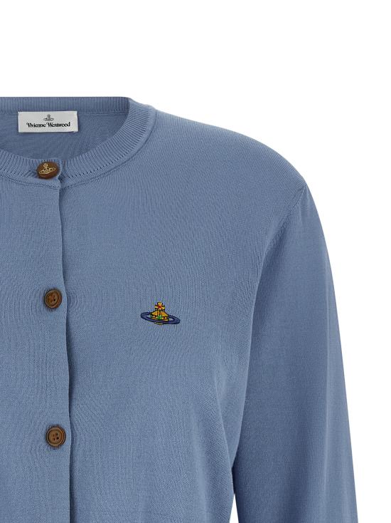 26SS 비비안웨스트우드 베아 크롭드 가디건 1803002UY003FK404 Light Blue - VIVIENNE WESTWOOD