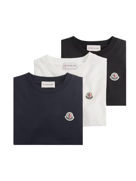 26SS [키즈] 몽클레어 티셔츠 L1 954 8C000 33 89AT9 3P1 BLACK WHITE BLUE