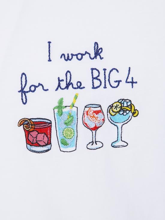 26SS 세인트바쓰 반팔 티셔츠 POT0001 00156L 01N WHITE EMBROIDERED - MC2 SAINT BARTH