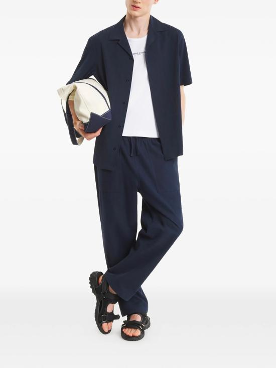 26SS 메종키츠네 반팔 셔츠 QM00407WC5082 0413 CLASSIC NAVY - MAISON KITSUNE