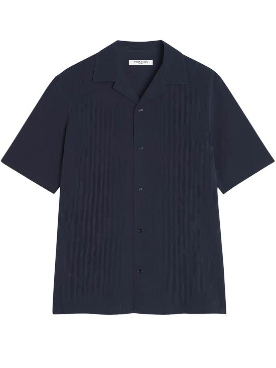 26SS 메종키츠네 반팔 셔츠 QM00407WC5082 0413 CLASSIC NAVY