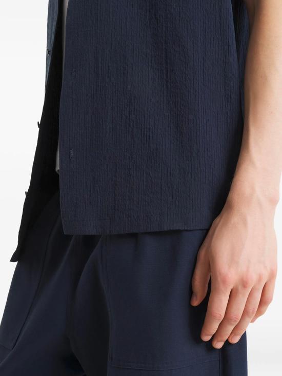 26SS 메종키츠네 반팔 셔츠 QM00407WC5082 0413 CLASSIC NAVY - MAISON KITSUNE