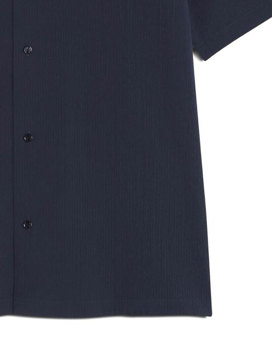 26SS 메종키츠네 반팔 셔츠 QM00407WC5082 0413 CLASSIC NAVY - MAISON KITSUNE