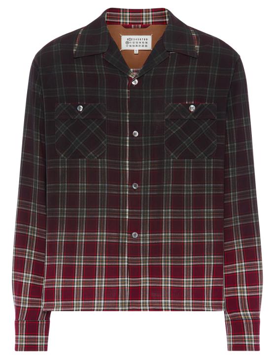 26SS 마르지엘라 긴팔 셔츠 S50DT0069 M35692 001F BURGUNDY CHECK