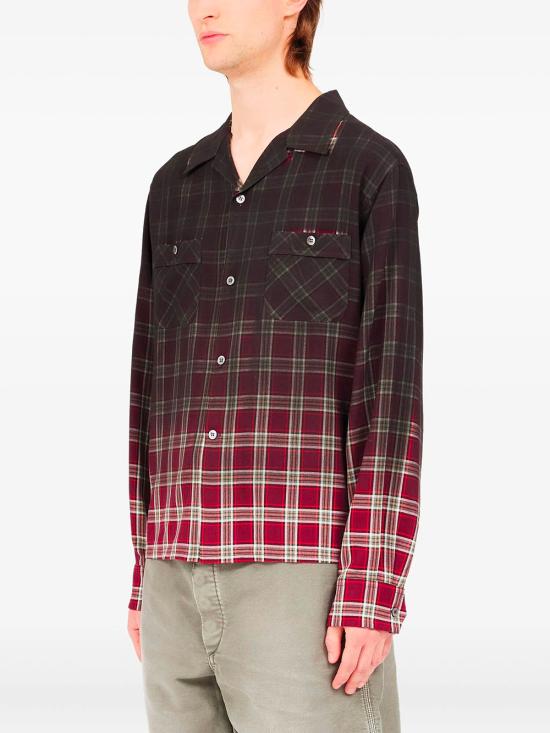 26SS 마르지엘라 긴팔 셔츠 S50DT0069 M35692 001F BURGUNDY CHECK - MAISON MARGIELA