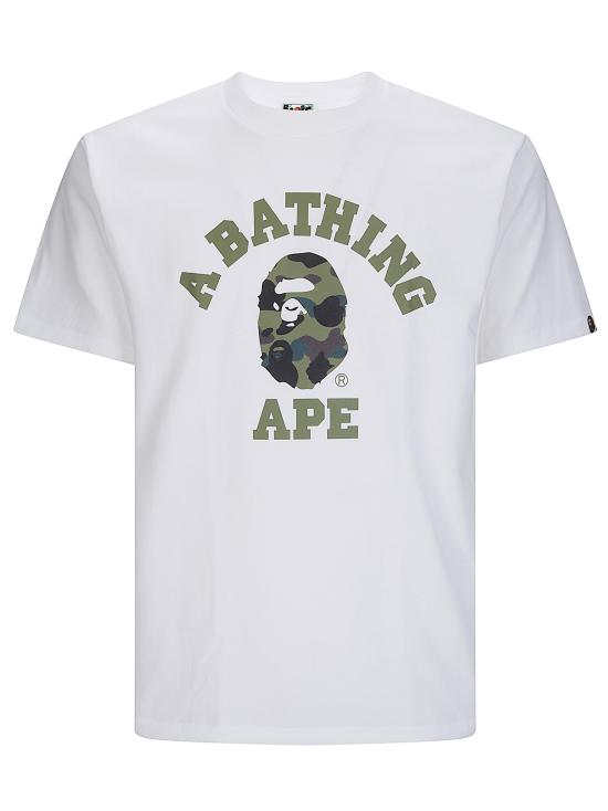 26SS 베이프 반팔 티셔츠 001TEM301013M WHITE X GREEN