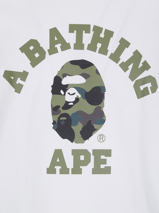 26SS 베이프 반팔 티셔츠 001TEM301013M WHITE X GREEN - BAPE