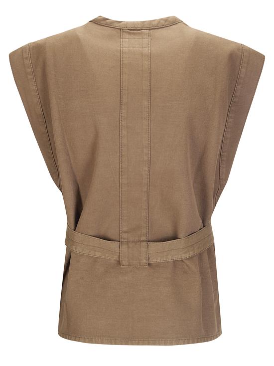 26SS 르메르 민소매 티셔츠 OT0011LD1067 BR423 CACAO - LEMAIRE