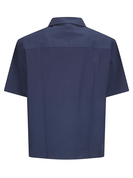 26SS 메종키츠네 반팔 셔츠 QM00407WC5082 0413 CLASSIC NAVY - MAISON KITSUNE