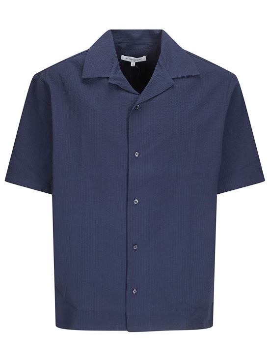 26SS 메종키츠네 반팔 셔츠 QM00407WC5082 0413 CLASSIC NAVY