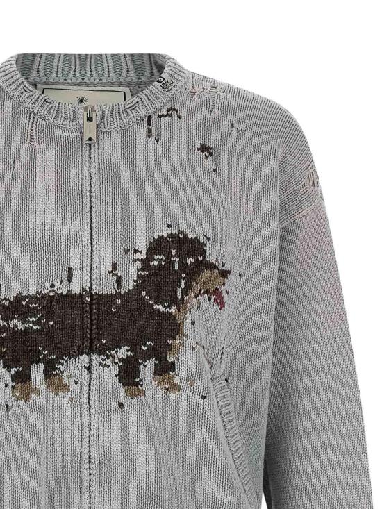 26SS 메종 미하라 야스히로 스웨터 A16CD501BLUE Grey - MAISON MIHARA YASUHIRO