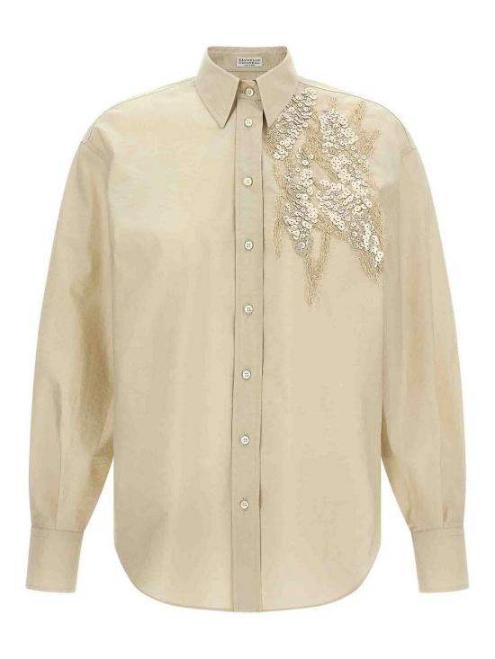 26SS 브루넬로 쿠치넬리 셔츠 M0F79RJ926C9593 BEIGE