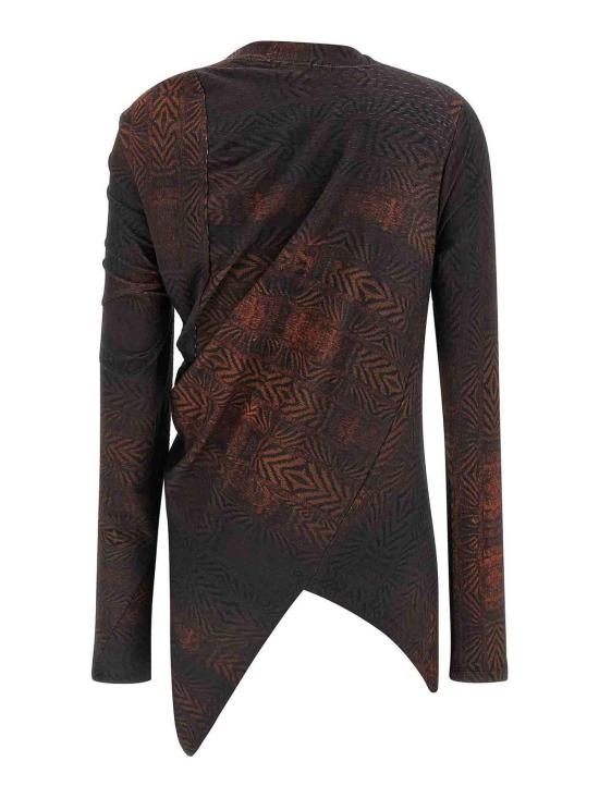 26SS 키코 코스타디노브 긴팔 티셔츠 KKWSS26TP0286 Brown - KIKO KOSTADINOV