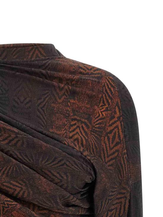 26SS 키코 코스타디노브 긴팔 티셔츠 KKWSS26TP0286 Brown - KIKO KOSTADINOV