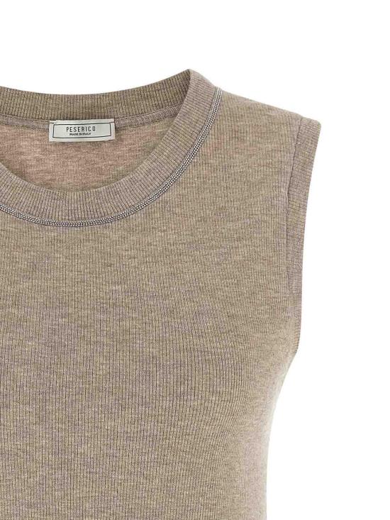 26SS 페세리코 민소매 티셔츠 A08700J002351949 Beige - PESERICO