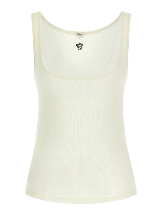 26SS 베르사체 민소매 티셔츠 10236981A175481W150 White