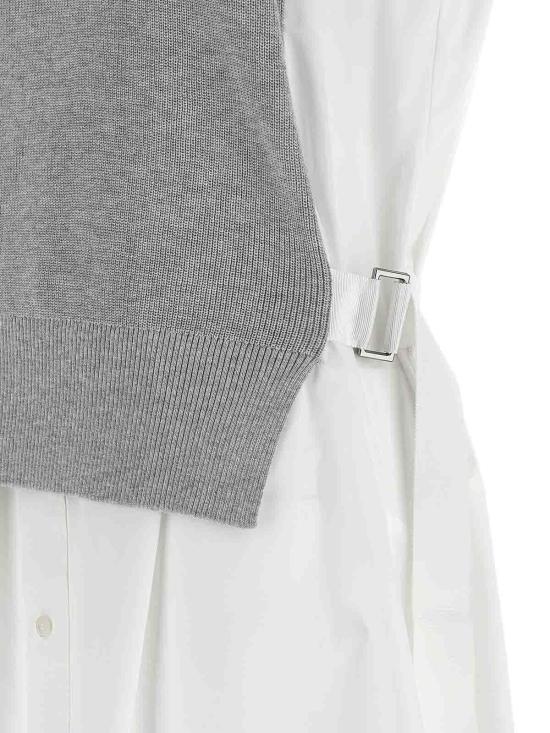  사카이 미디 원피스 SCW331378 White - SACAI
