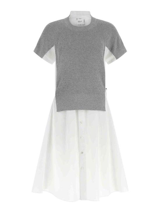  사카이 미디 원피스 SCW331378 White