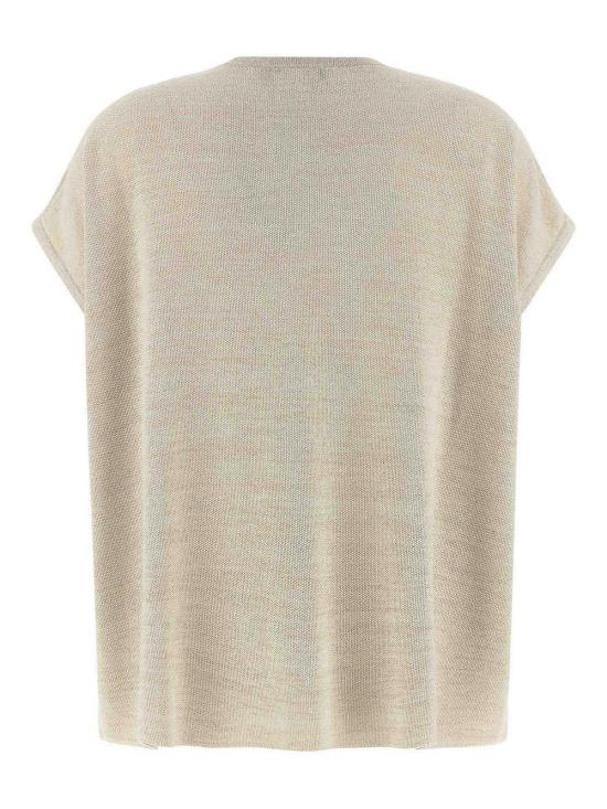 26SS 파비아나 필리피 민소매 티셔츠 MAD276F486M2200145 Gold - FABIANA FILIPPI