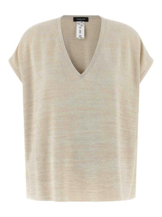 26SS 파비아나 필리피 민소매 티셔츠 MAD276F486M2200145 Gold