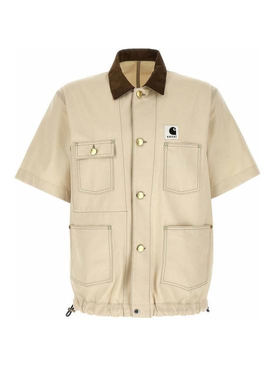 26SS 사카이 반팔 셔츠 2603991M199 Beige