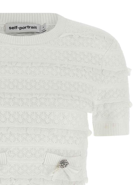26SS 셀프 포트레이트 반팔 티셔츠 SS26063TWHITE White - SELF PORTRAIT