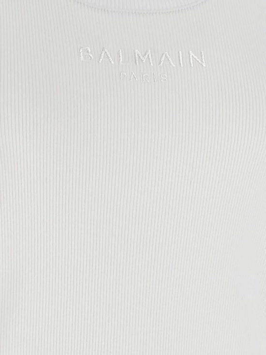 26SS 발망 민소매 티셔츠 GF0EB075BD10GDI White - BALMAIN