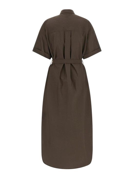 26SS 브루넬로 쿠치넬리 미디 원피스 M0F79AHD91C8589 Brown - BRUNELLO CUCINELLI