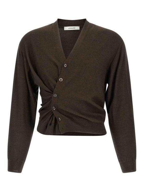  르메르 트위스트 가디건 PO0023LK087BR397 Brown - LEMAIRE