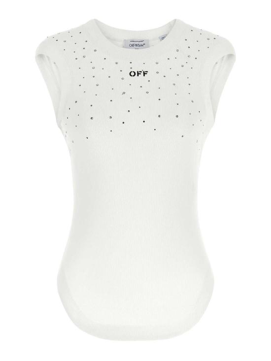 26SS 오프화이트 민소매 티셔츠 OWAD26XS26JER0020110 White