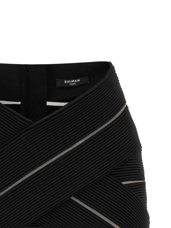 26SS 발망 숏 스커트 GF0LBB48KJ750PA Black - BALMAIN