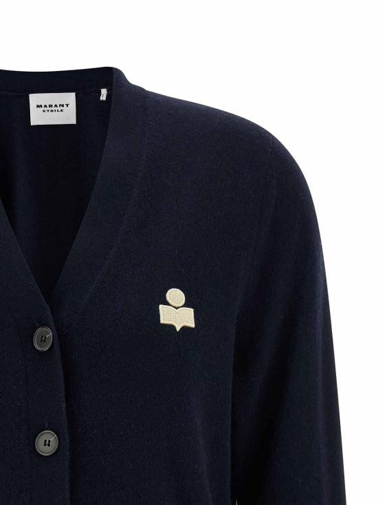 26SS 이자벨마랑에뚜왈 KARINA 카리나 V넥 가디건 CA0104FAC1L17E30MI Blue - ISABEL MARANT ETOILE