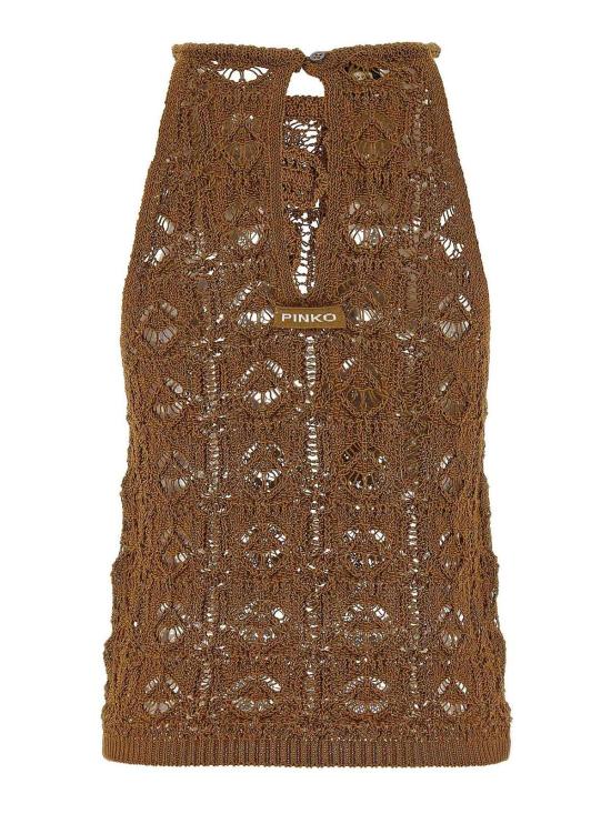 26SS 핑코 민소매 티셔츠 106863A3B8L25 Brown - PINKO