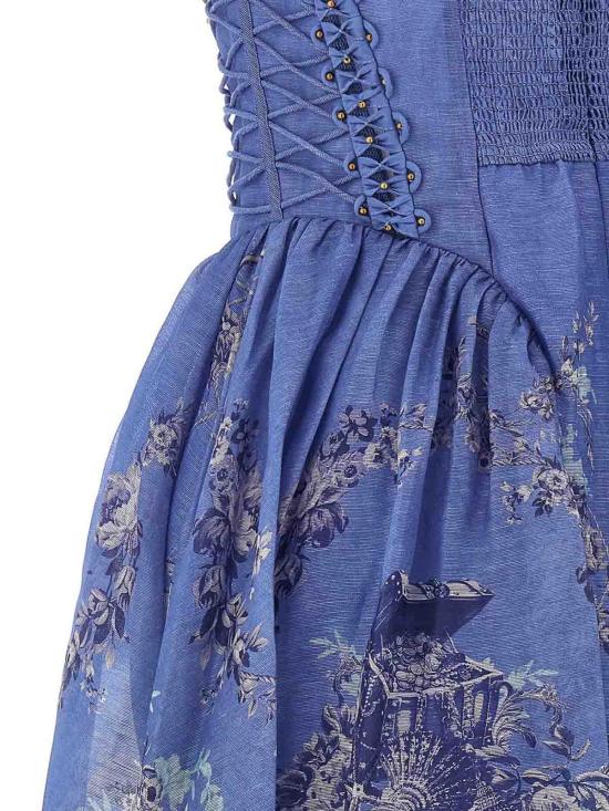 26SS 짐머만 롱 원피스 6347DC261BLME Blue - ZIMMERMANN