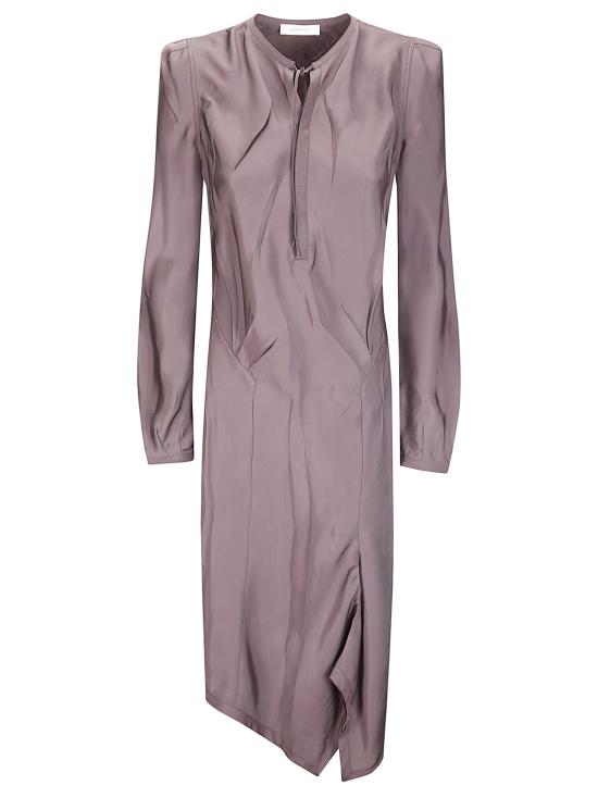 26SS 르메르 미디 원피스 DR1135LF1611 BR517 GLOSSY BROWN