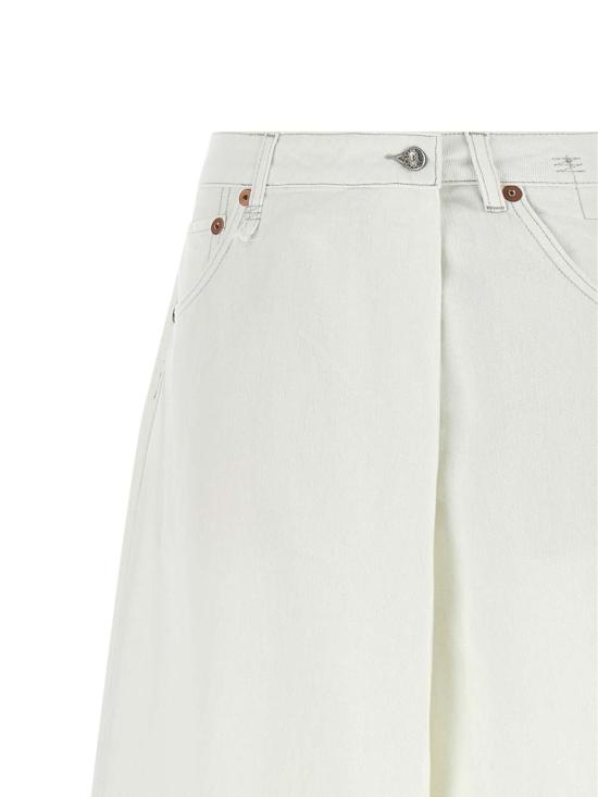 26SS 알13 스트레이트 팬츠 R13WD219D451B White - R13