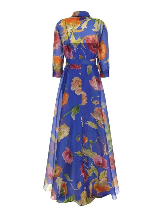 26SS 캐롤리나 헤레라 롱 원피스 R2611N721PRG475 Blue - CAROLINA HERRERA