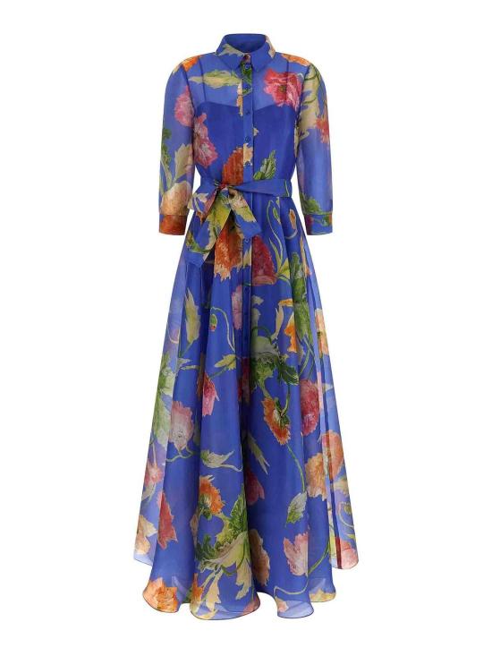 26SS 캐롤리나 헤레라 롱 원피스 R2611N721PRG475 Blue