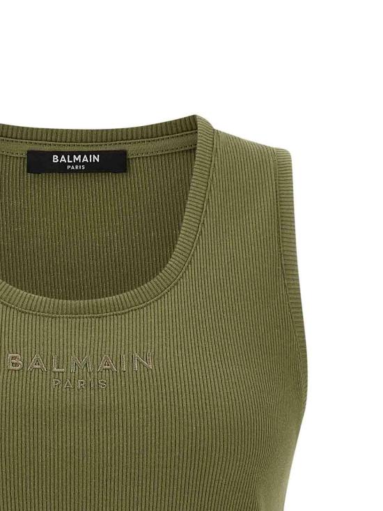 26SS 발망 민소매 티셔츠 GF0EB075BD10UIY Green - BALMAIN