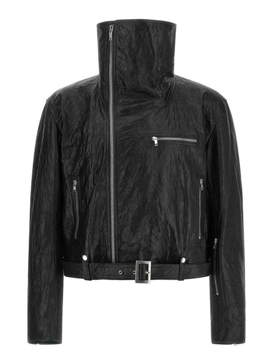 26SS 릭 오웬스 가죽 자켓 RR01F2766LBE09 Black