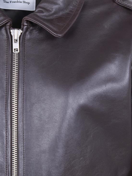 26SS 더프랭키샵 가죽 자켓 VIPERLEATHER JAFS18 BROWN - THE FRANKIE SHOP
