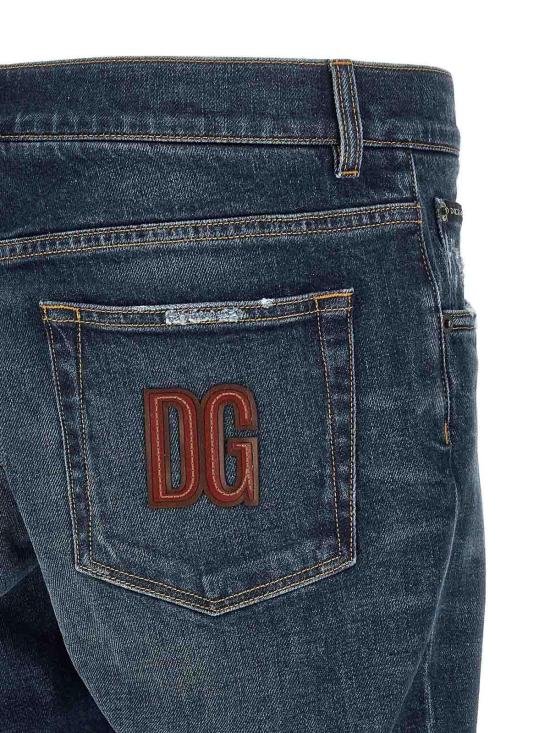 26SS 돌체앤가바나 스트레이트 팬츠 GY07CZG8KF4S9001 Blue - DOLCE & GABBANA