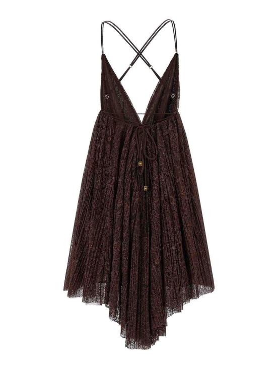 26SS 엘리자베타프랜치 숏 원피스 AB97062E2644 Brown - ELISABETTA FRANCHI