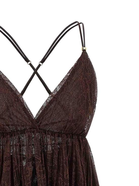 26SS 엘리자베타프랜치 숏 원피스 AB97062E2644 Brown - ELISABETTA FRANCHI