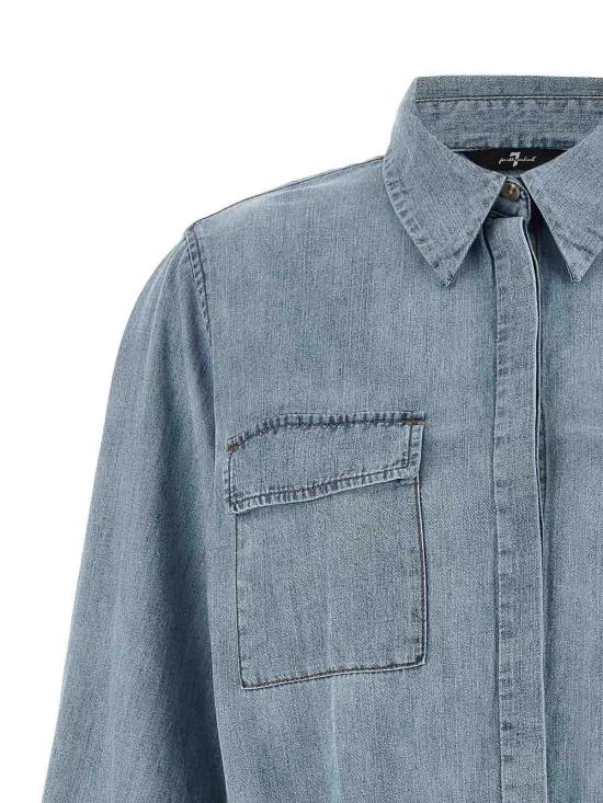 26SS 세븐포올맨카인드 미디 원피스 7N9T0G51U73I2 Light Blue - 7 FOR ALL MANKIND